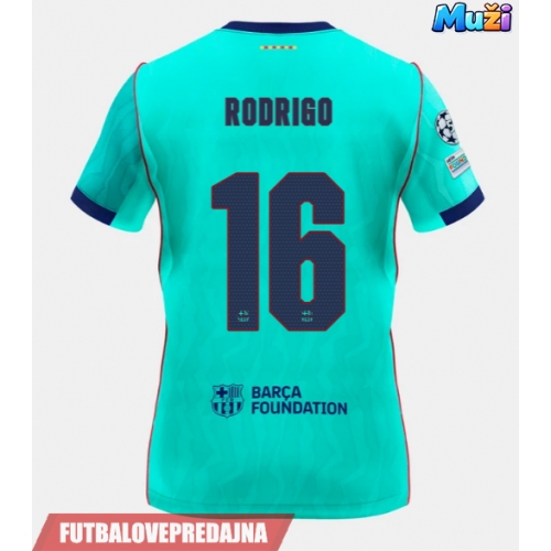 Lacne Muži Futbalové dres Barcelona Rodri Hernandez #16 2026-27 Krátky Rukáv - Tretina